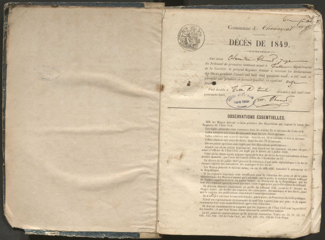Décès (1849-1868)