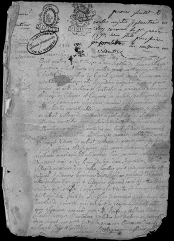 Naissances, mariages, décès (1793-1797)