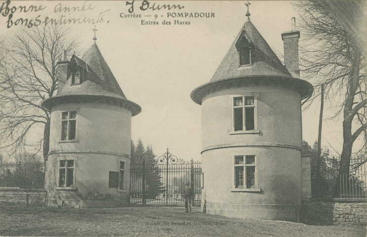 Arnac-Pompadour : "Corrèze - 9 - Pompadour - entrée des haras".