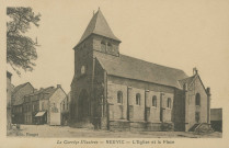 Neuvic : "La Corrèze illustrée - Neuvic - L'église et la place".