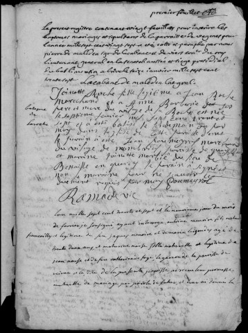 Baptêmes, mariages, sépultures (1737-1762)