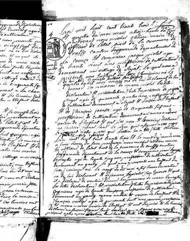 Naissances, mariages, décès (1833-1842)