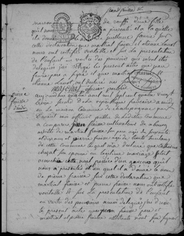 Naissances, mariages, décès (1793-1802)
