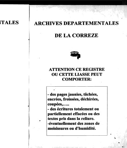 Naissances, mariages, décès (1823-1832)