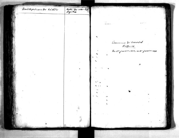 Tables décennales des naissances (1823-1832)