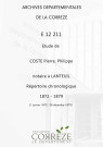 Répertoire chronologique : 1 janvier 1872-28 décembre 1879