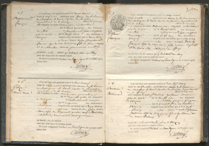 Décès (1849-1868)