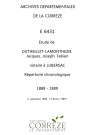 Répertoire chronologique : 1 septembre 1888-13 février 1889