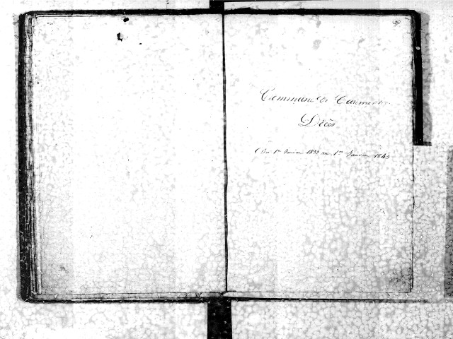 Tables décennales des décès (1833-1842)