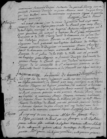 Baptêmes, mariages, sépultures (1773-1782)