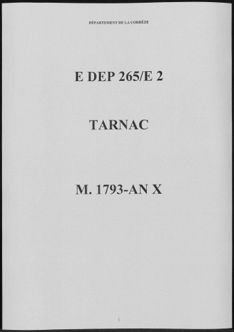 Mariages (1793-1802)