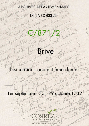 1er septembre 1731-29 octobre 1732