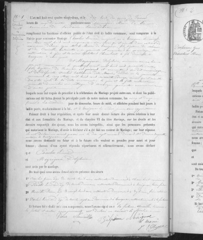 Mariages (1882-1902)