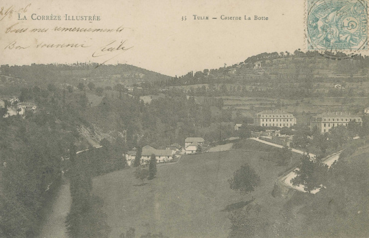 Tulle : "La Corrèze illustrée - 35 Tulle - Caserne La Botte".