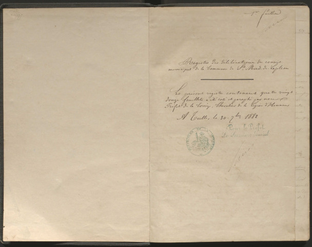 Délibérations du conseil municipal. 19 novembre 1882-10 août 1902