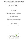 Répertoire chronologique : 1627-1652