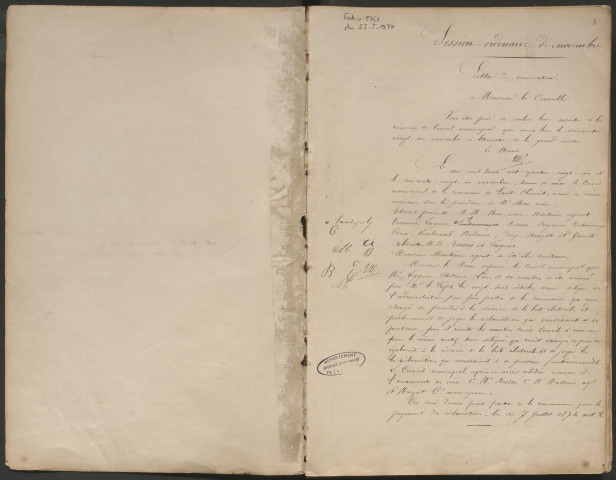 Délibérations du conseil municipal. 21 novembre 1886-12 mai 1901