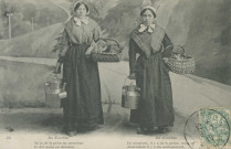 Folklore (scènes de) : "22. En Corrèze - En montant, il y a de la peine, mais en descendant il y a du soulagement.". texte en limousin.