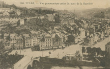 Tulle : "206.Tulle - Vue panoramique prise du pont de la Barrière".