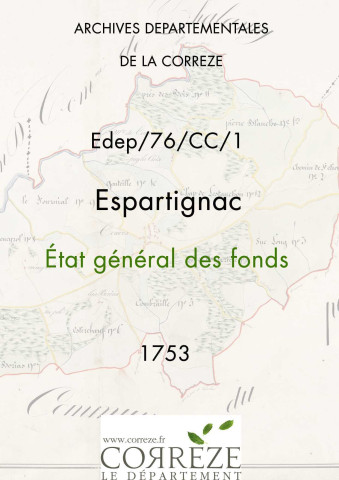 État général des fonds. 15 septembre-05 octobre 1753