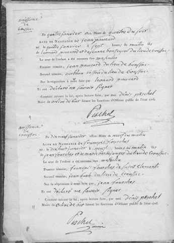 Naissances (1822-1848)