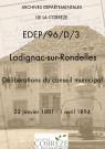 Délibérations du conseil municipal. 23 janvier 1881-1er avril 1894