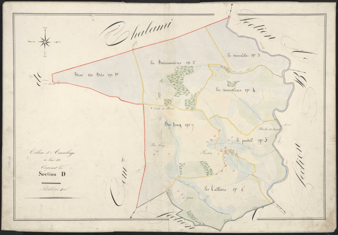 Tableau d'assemblage de la section D