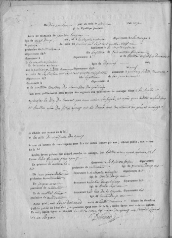 Mariages (1803-1812)