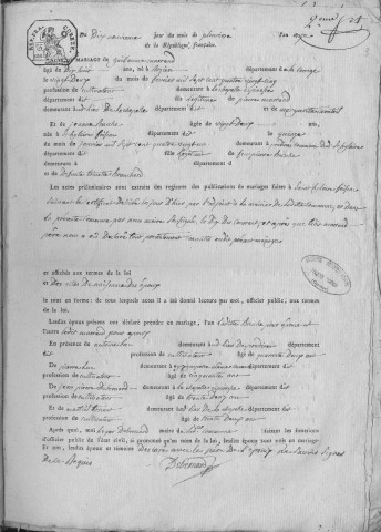 Mariages (1803-1812)