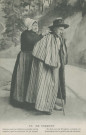 Folklore (scènes de) : "58. En Corrèze - Ne fais pas le fringant, prends ta limousine car la pluie est en chemin.". texte en limousin.