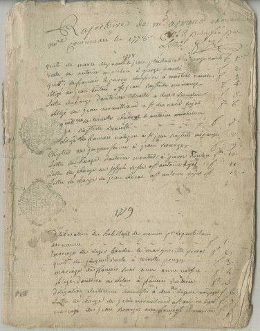 Répertoire chronologique : septembre 1778-20 mai 1807