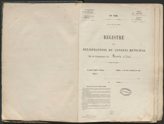 Délibérations du conseil municipal. 18 décembre 1878-24 avril 1887