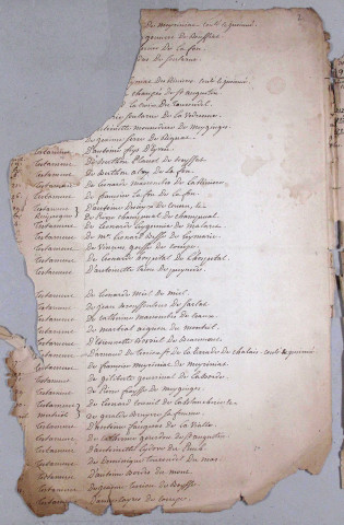 Table des testaments : 18 avril 1710-13 février 1739