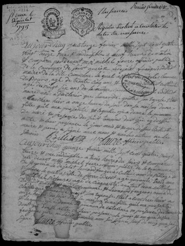 Naissances, mariages, décès (1793-1802)