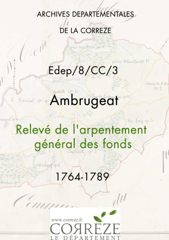 Relevé de l'arpentement général des fonds.