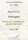 Relevé de l'arpentement général des fonds.