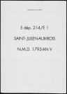 Naissances, mariages, décès (1793-1797)