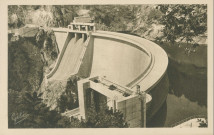 Liginiac : "Le barrage de Marèges (Corrèze) - Vue prise de la rive gauche".