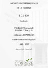 Répertoire chronologique : 2 janvier 1848-1 mars 1867