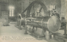 Uzerche : "13. Uzerche - Menuiserie - Parqueterie. Usine des Sociétés : portes et fenêtres et établissements J. B. Vedrenne réunis. La conciergerie, les bureaux, une machine à vapeur.".