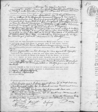 Mariages (1863-1882)