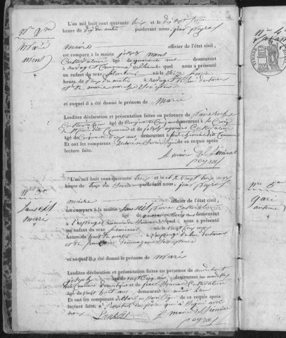 Naissances (1843-1882)