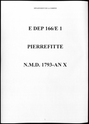 Naissances, mariages, décès (1793-1802)