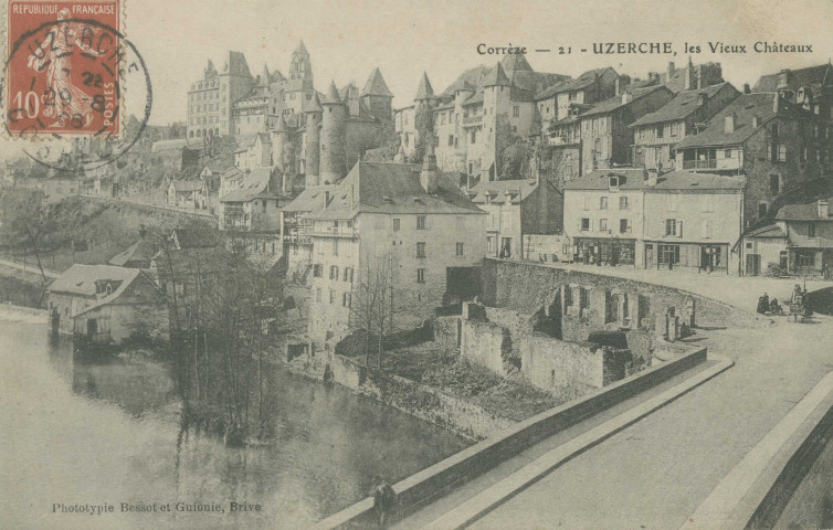 Uzerche : "Corrèze - 21 - Uzerche , les vieux châteaux".