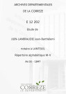 Répertoire alphabétique : M-V