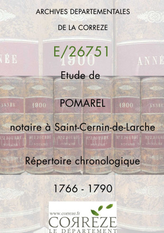 Répertoire chronologique : 1766-1790