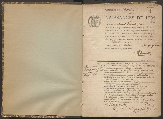 Naissances (1903-1942).