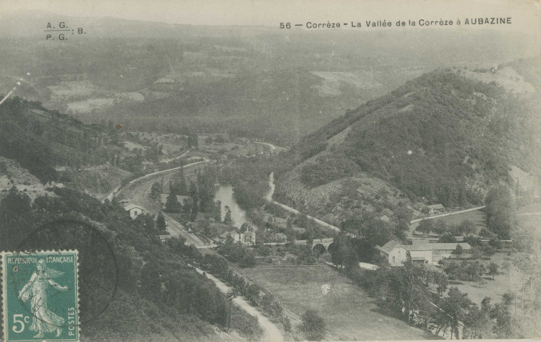 Aubazine : "56 - Corrèze - La vallée de la Corrèze à Aubazine".