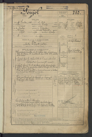Classe 1905 : matricules 742 à 1000.