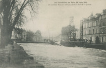 Tulle : "Les inondations de Tulle, 24 mars 1912 - Le nouveau pont et les chantiers du palais-de-justice".